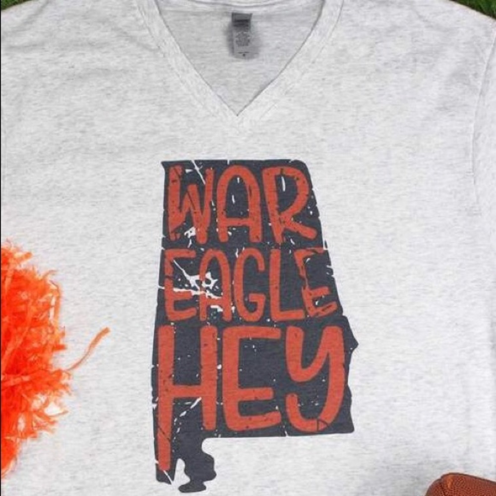 Auburn Football v Neck Tee size XL
